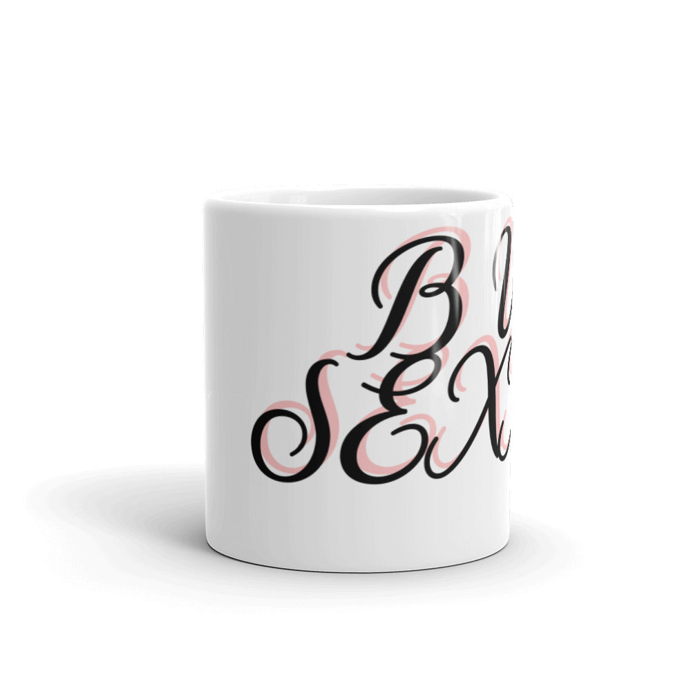 B U SEXXY White glossy mug