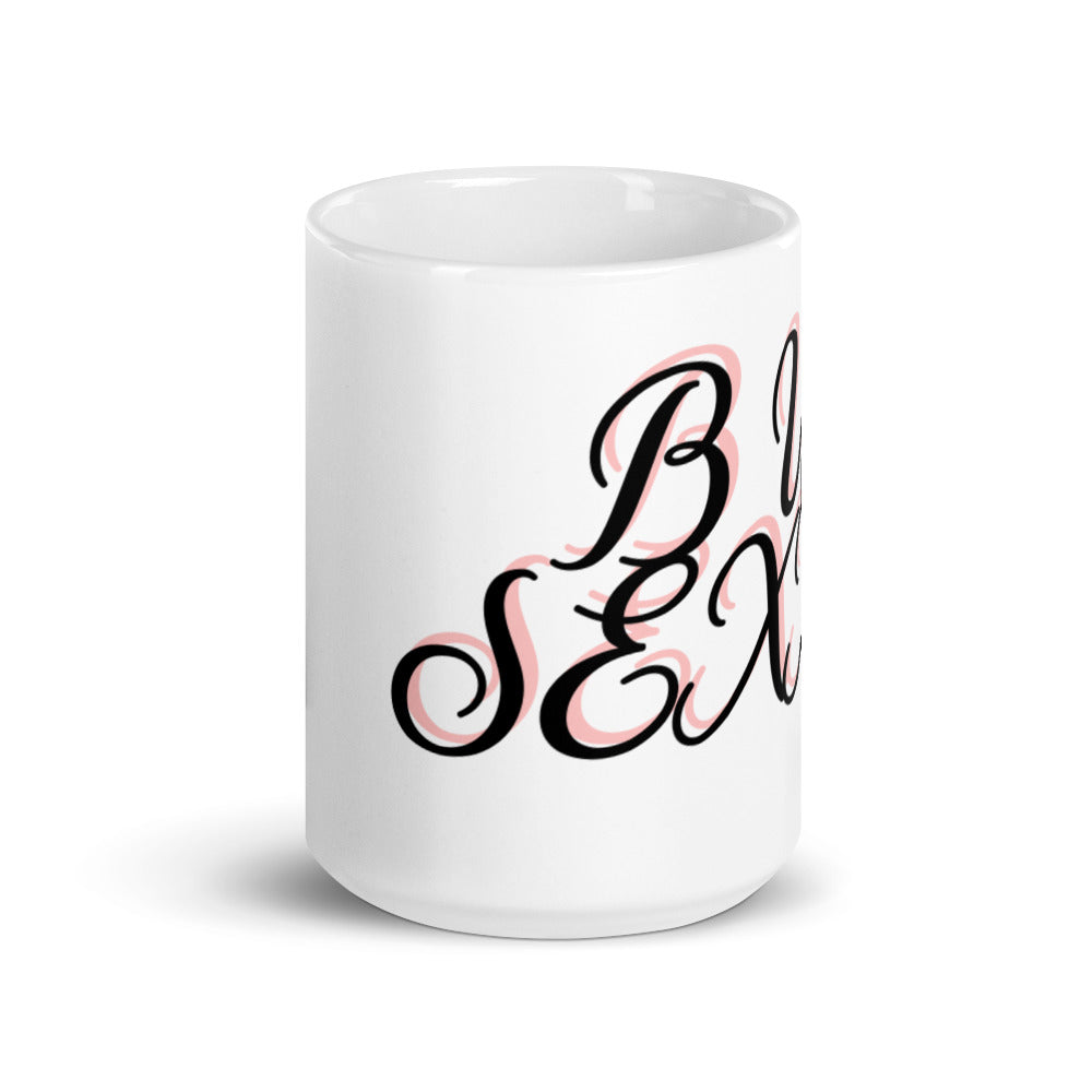 B U SEXXY White glossy mug
